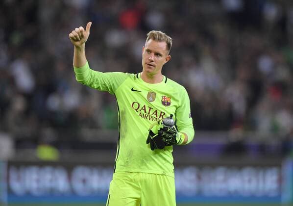 28.09.2016, Fussball UEFA Champions League 2016 17, Vorrunde, 2. Spieltag, Borussia Moenchengladbach - FC Barcelona Barca 1:2, Torwart Marc Andre ter Stegen (FC Barcelona)