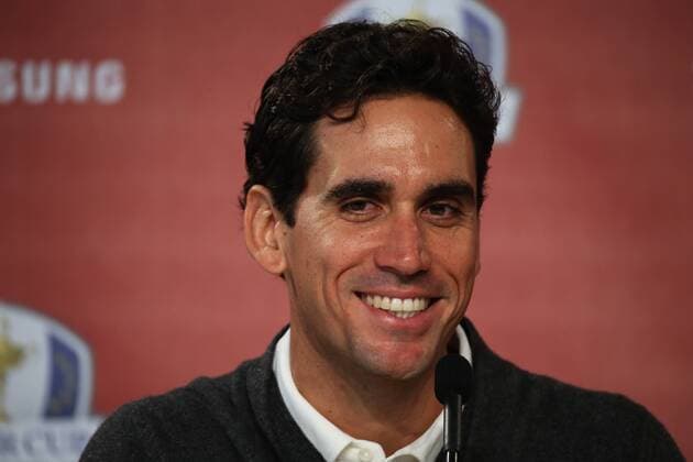 GOLF - Ryder Cup 2016 CHASKA,MINNESOTA,USA,29.SEP.16 - GOLF - Ryder Cup, Hazeltine National Golf Club, press conference PK Pressekonferenz Image shows Rafa Cabrera Bello (ESP). GEPAxpictures xDanielxGoetzhaber