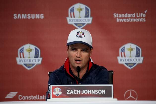 GOLF - Ryder Cup 2016 CHASKA,MINNESOTA,USA,29.SEP.16 - GOLF - Ryder Cup, Hazeltine National Golf Club, press conference PK Pressekonferenz Image shows Zach Johnson (USA). GEPAxpictures xDanielxGoetzhaber