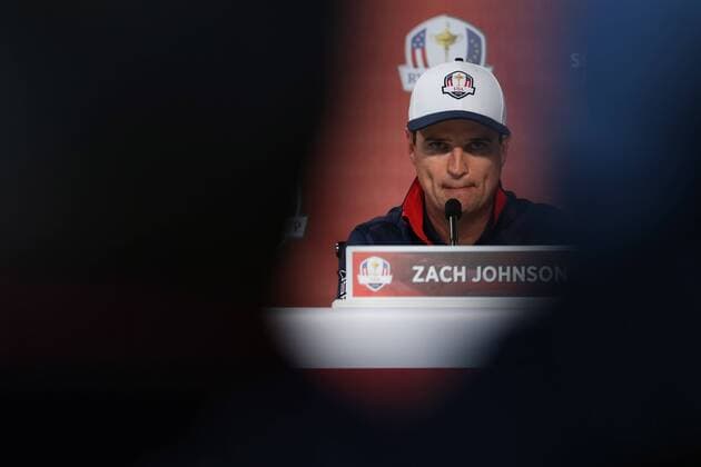 GOLF - Ryder Cup 2016 CHASKA,MINNESOTA,USA,29.SEP.16 - GOLF - Ryder Cup, Hazeltine National Golf Club, press conference PK Pressekonferenz Image shows Zach Johnson (USA). GEPAxpictures xDanielxGoetzhaber