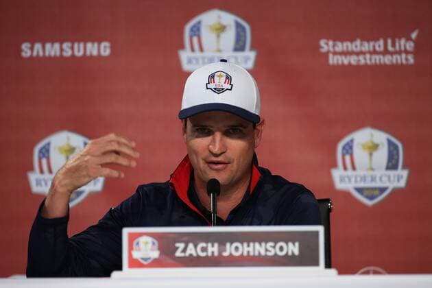 GOLF - Ryder Cup 2016 CHASKA,MINNESOTA,USA,29.SEP.16 - GOLF - Ryder Cup, Hazeltine National Golf Club, press conference PK Pressekonferenz Image shows Zach Johnson (USA). GEPAxpictures xDanielxGoetzhaber