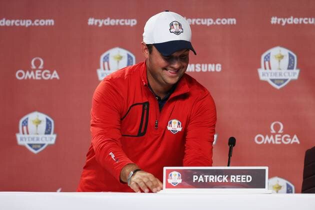 GOLF - Ryder Cup 2016 CHASKA,MINNESOTA,USA,29.SEP.16 - GOLF - Ryder Cup, Hazeltine National Golf Club, press conference PK Pressekonferenz Image shows Patrick Reed (USA). GEPAxpictures xDanielxGoetzhaber