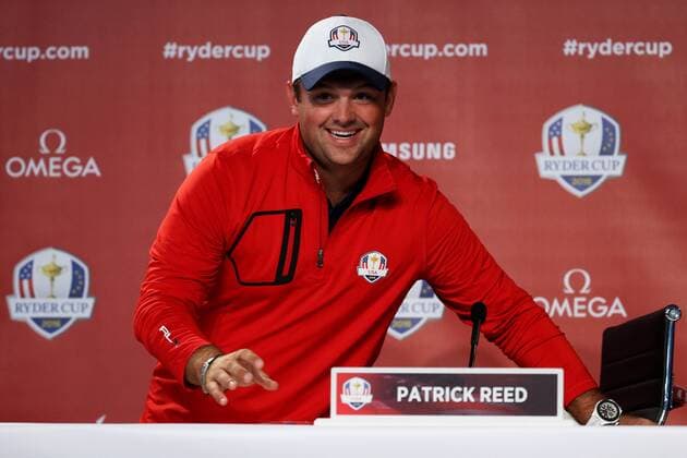 GOLF - Ryder Cup 2016 CHASKA,MINNESOTA,USA,29.SEP.16 - GOLF - Ryder Cup, Hazeltine National Golf Club, press conference PK Pressekonferenz Image shows Patrick Reed (USA). GEPAxpictures xDanielxGoetzhaber