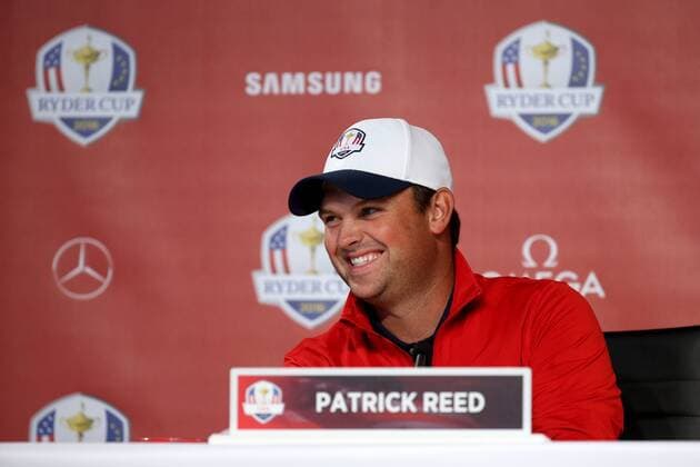 GOLF - Ryder Cup 2016 CHASKA,MINNESOTA,USA,29.SEP.16 - GOLF - Ryder Cup, Hazeltine National Golf Club, press conference PK Pressekonferenz Image shows Patrick Reed (USA). GEPAxpictures xDanielxGoetzhaber