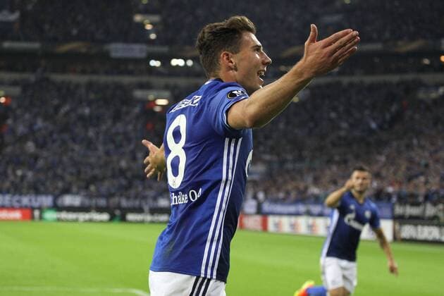 29.09.2016, Fussball UEFA Europa League, 2016 17, 2. Spieltag, FC Schalke 04 - RB Salzburg, Leon GORETZKA (FC Schalke 04) jubelt