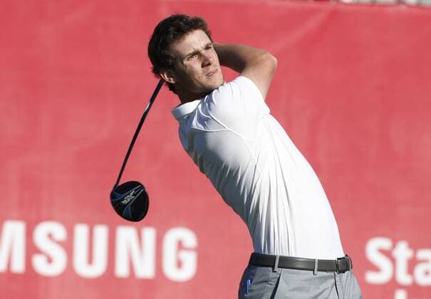 September 29, 2016: Chaska, MN, USA; Thomas Pieters tees off on the first hole during practice for the 2016 Ryder Cup at Hazeltine National Golf Club in Chaska, MN. (Photo by Brian Spurlock Icon Sportswire) GOLF: SEP 29 PGA Golf Herren - Ryder Cup - 3rd Day Practice Round Icon16092940 EDITORIAL USE ONLY