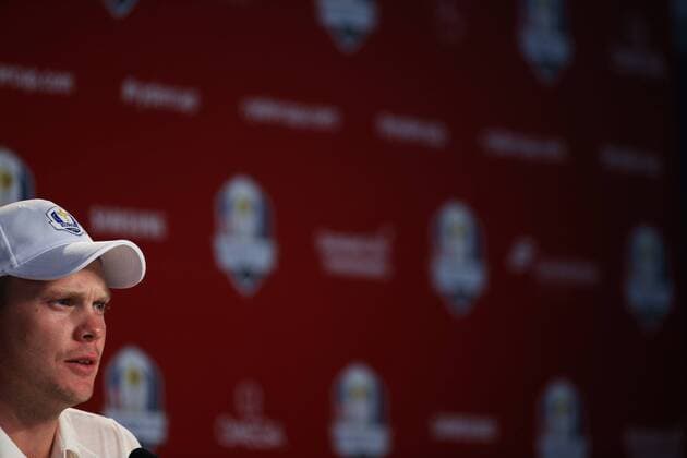 GOLF - Ryder Cup 2016 CHASKA,MINNESOTA,USA,29.SEP.16 - GOLF - Ryder Cup, Hazeltine National Golf Club, press conference PK Pressekonferenz Image shows Danny Willett (ENG). GEPAxpictures xDanielxGoetzhaber