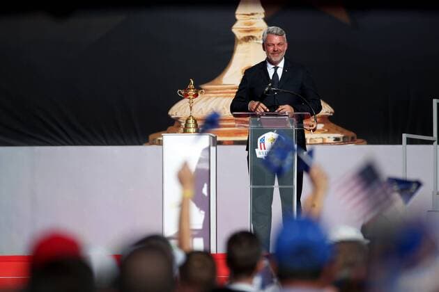 GOLF - Ryder Cup 2016 CHASKA,MINNESOTA,USA,29.SEP.16 - GOLF - Ryder Cup, Hazeltine National Golf Club, opening ceremony. Image shows captain Darren Clarke (IRL). GEPAxpictures xDanielxGoetzhaber