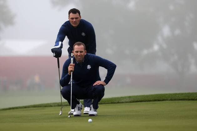 GOLF - Ryder Cup 2016 CHASKA,MINNESOTA,USA,30.SEP.16 - GOLF - Ryder Cup, Hazeltine National Golf Club. Image shows Martin Kaymer (GER) and Sergio Garcia (ESP). GEPAxpictures xDanielxGoetzhaber