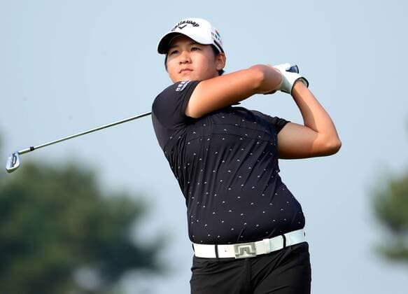 BEIJING, CHINA - SEPTEMBER 30: Yani Tseng of Chinese Taipei in action during the second round of the 2016 Reignwood LPGA Golf Damen Classic at Reignwood golf club on September 30, 2016 in Beijing, China.  CFP493033725 