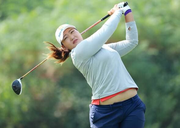 BEIJING, CHINA - SEPTEMBER 30: Mirim Lee of South Korea in action during the second round of the 2016 Reignwood LPGA Golf Damen Classic at Reignwood golf club on September 30, 2016 in Beijing, China.  CFP493033757 