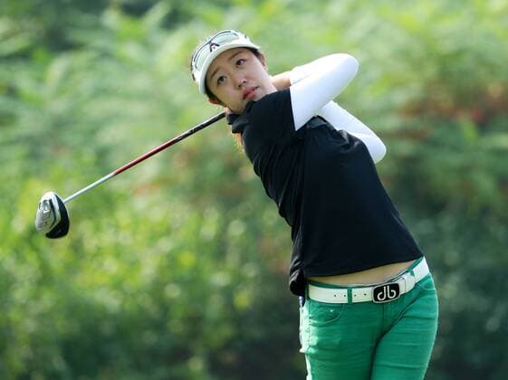 BEIJING, CHINA - SEPTEMBER 30: Ye Ziqi of China in action during the second round of the 2016 Reignwood LPGA Golf Damen Classic at Reignwood golf club on September 30, 2016 in Beijing, China.  CFP493033759 