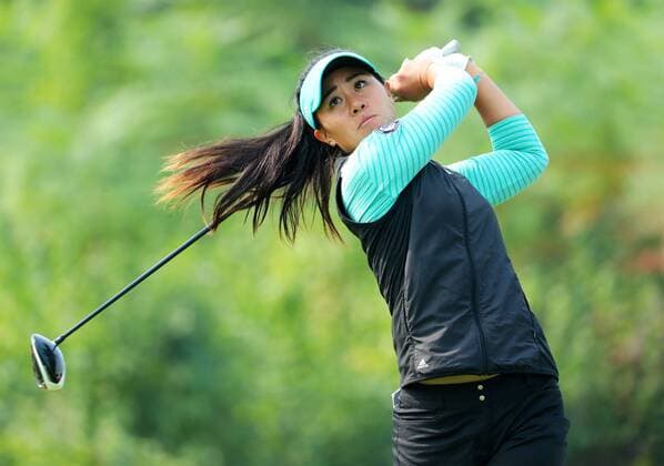 BEIJING, CHINA - SEPTEMBER 30: Danielle Kang of the United States in action during the second round of the 2016 Reignwood LPGA Golf Damen Classic at Reignwood golf club on September 30, 2016 in Beijing, China.  CFP493033763 