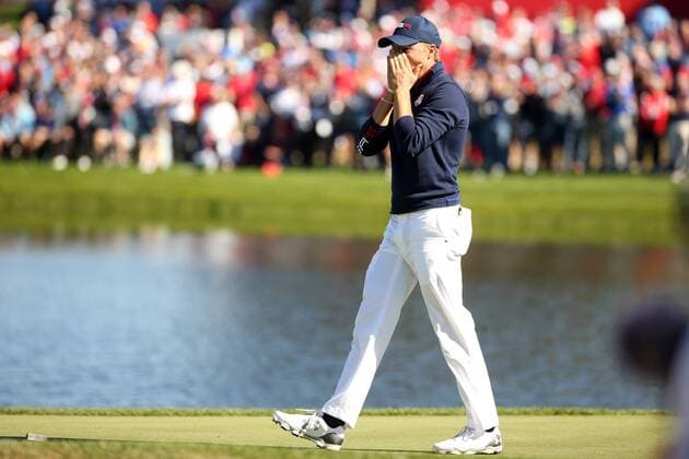 GOLF - Ryder Cup 2016 CHASKA,MINNESOTA,USA,01.OKT.16 - GOLF - Ryder Cup, Hazeltine National Golf Club. Image shows Jordan Spieth (USA). GEPAxpictures xDanielxGoetzhaber