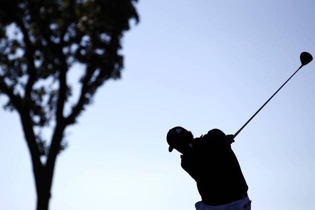 October 1, 2016 - Chaska, MN, USA - Phil Mickelson teed off of the 14th hole during the morning session of the Ryder Cup on Saturday..... .. .. .. CARLOS GONZALEZ cgonzalez@startribune.com - October 1, 2016, Chaska, MN, Hazeltine National Golf Club, 2016 Ryder Cup Minneapolis News - October 1, 2016 - ZUMAm42_