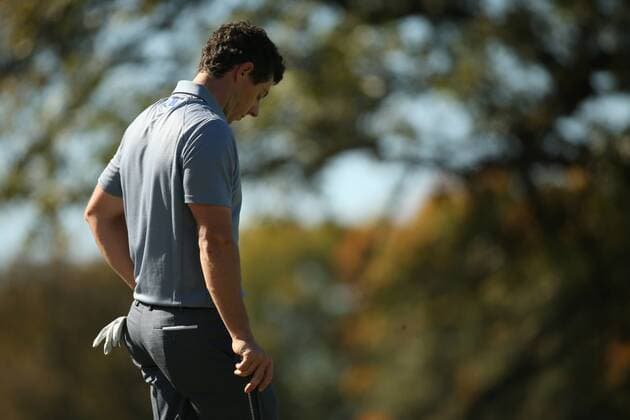 Golf, Ryder Cup 2016 in Chaska GOLF - Ryder Cup 2016 CHASKA,MINNESOTA,USA,02.OKT.16 - GOLF - Ryder Cup, Hazeltine National Golf Club. Image shows the disappointment of Rory McIlroy (IRL). GEPAxpictures xDanielxGoetzhaber
