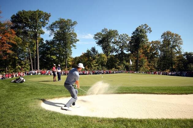 Golf, Ryder Cup 2016 in Chaska GOLF - Ryder Cup 2016 CHASKA,MINNESOTA,USA,02.OKT.16 - GOLF - Ryder Cup, Hazeltine National Golf Club. Image shows Thomas Pieters (BEL). GEPAxpictures xDanielxGoetzhaber