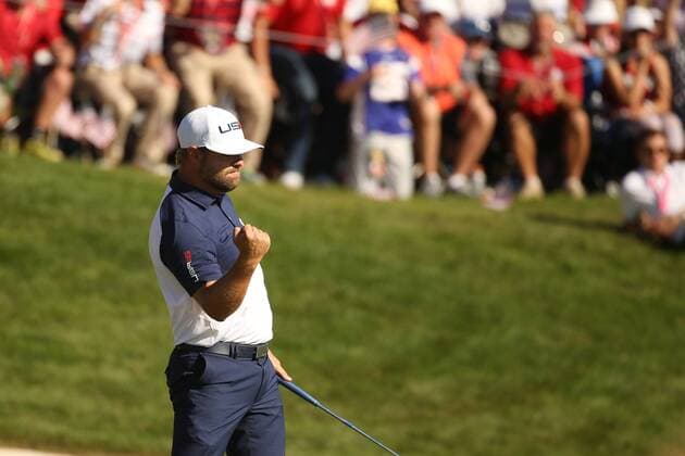 Golf, Ryder Cup 2016 in Chaska GOLF - Ryder Cup 2016 CHASKA,MINNESOTA,USA,02.OKT.16 - GOLF - Ryder Cup, Hazeltine National Golf Club. Image shows Ryan Moore (USA). GEPAxpictures xDanielxGoetzhaber