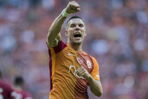 Lukas Josef Podolski of Galatasarayduring the Turkish Spor Toto Super Lig football match between Galatasaray and Antalyaspor on October 2, 2016 at the TT Arena in Istanbul, Turkey . Galatasaray v Antalyaspor Turkish Spor Toto Super Lig 2016 2017 xVIxGerritxvanxKeulenxIVx 6338790