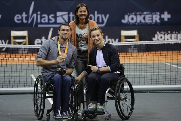 Tennis, ATP Turnier in Mons Joachim Gerard et Jef Vandorpe & Dominique Monami TENNIS : Ethias tophy 2016 - 05 10 2016 PhotoNews Panoramic 