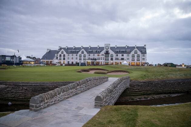 07.10.2016. Carnoustie Golf Course, Fife, Scotland. Alfred Dunhill Links Championship Golf 2nd Round. The Carnoustie Club house the morning before the 2nd round gets underway. xDuncanxMcGlynnx  ActionPlus11797432