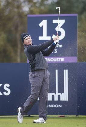 07.10.2016. Carnoustie Golf Course, Fife, Scotland. Alfred Dunhill Links Championship Golf 2nd Round. Eddie Pepperell teeing off from the 13th Tee xDuncanxMcGlynnx  ActionPlus11797447