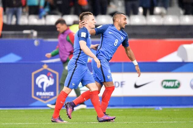 Fußball, WM Quali, Frankreich - Bulgarien 09 KEVIN GAMEIRO (fra) - 08 DIMITRI PAYET (fra) - JOIE FOOTBALL : France vs Bulgaria - WM Quali - 07 10 2016 AnthonyBIBARD FEP Panoramic 