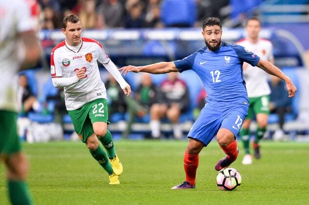 Fußball, WM Quali, Frankreich - Bulgarien 12 NABIL FEKIR (fra) - 22 Todor Nedelev (bul) FOOTBALL : France vs Bulgaria - WM Quali - 07 10 2016 AnthonyBIBARD FEP Panoramic 