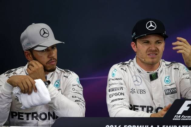 Japanese Grand Prix, Suzuka 6 - 9 October 2016 08.10.2016 - Qualifying, press conference PK Pressekonferenz Lewis Hamilton (GBR) Mercedes AMG F1 W07 Hybrid and Nico Rosberg (GER) Mercedes AMG F1 W07 Hybrid 