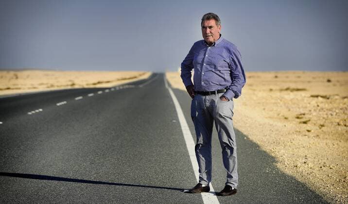 Former Belgian cyclist Eddy Merckx pictured during a track reconnaissance ahead of the 2016 UCI World Road World Cycling Championships in Doha, Qatar, Saturday 08 October 2016. YORICKxJANSENS  x04949884x