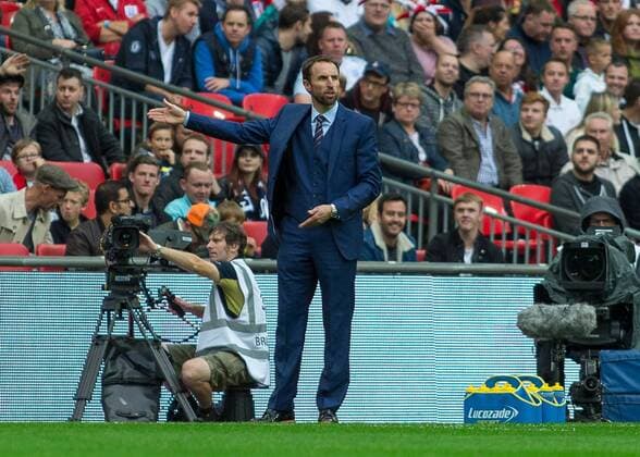Fußball, WM Quali, England - Malta Football - 2016 2016 World Cup Qualifier - Group F: England vs. Malta England interim Manager Gareth Southgate at Wembley. COLORSPORT DANIEL BEARHAM  whu_mid