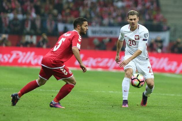 WARSZAWA 08.10.2016 WM Quali 2018 GRUPA E Poland vs Danmark - . RIZA DURMISI DEN LUKASZ PISZCZEK POL FOT. MICHALxCHWIEDUK FOKUSMEDIA NEWSPIX.PL WARSZAWA 08.10.2016 SPORT FOOTBALL QUALIFICATION FOR THE WORLD CUP RUSSIA 2018 POLAND - DENMARK FOT. MICHALxCHWIEDUK FOKUSMEDIA NEWSPIX.PL --- Newspix.pl FRANCE OUT!  161008CHW009