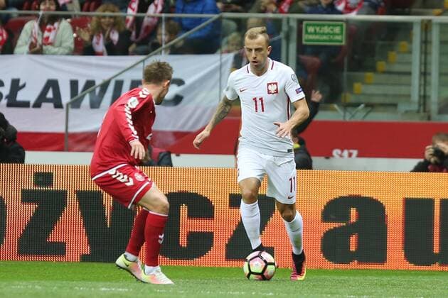 WARSZAWA 08.10.2016 WM Quali 2018 GRUPA E Poland vs Danmark - . KAMIL GROSICKI POL FOT. MICHALxCHWIEDUK FOKUSMEDIA NEWSPIX.PL WARSZAWA 08.10.2016 SPORT FOOTBALL QUALIFICATION FOR THE WORLD CUP RUSSIA 2018 POLAND - DENMARK FOT. MICHALxCHWIEDUK FOKUSMEDIA NEWSPIX.PL --- Newspix.pl FRANCE OUT!  161008CHW041