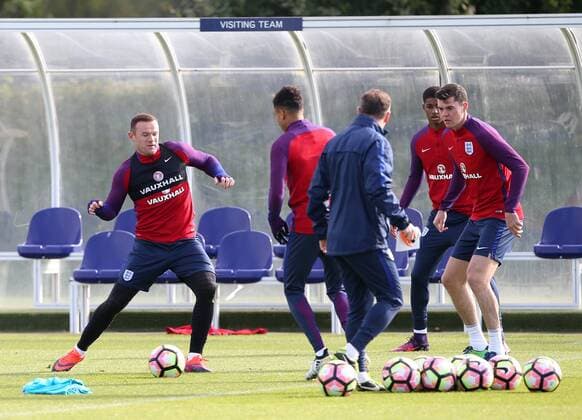 England s Wayne Rooney in action during training at Tottenham Hotspur Training Centre, London. Picture date October 10th, 2016 Pic David Klein Sportimage EDITORIAL USE ONLY. No use with unauthorised audio, video, data, fixture lists, club league logos or live services. Online in-match use limited to 120 images, no video emulation. No use in betting, games or single club league player publications.