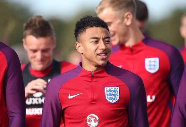England s Jesse Lingard in action during training at Tottenham Hotspur Training Centre, London. Picture date October 10th, 2016 Pic David Klein Sportimage EDITORIAL USE ONLY. No use with unauthorised audio, video, data, fixture lists, club league logos or live services. Online in-match use limited to 120 images, no video emulation. No use in betting, games or single club league player publications.