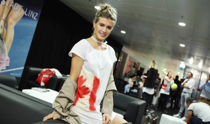 TENNIS - WTA Tennis Damen General Ladies Linz 2016 LINZ,AUSTRIA,10.OCT.16 - TENNIS - WTA Tour, Generali ladies Linz, players party. Image shows Eugenie Bouchard (CAN). GEPAxpictures xMatthiasxHauer