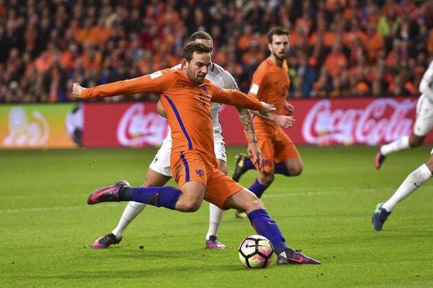 Vincent Janssen FOOTBALL : Netherlands vs France - WM Quali 2018 - 10 10 2016 JBAutissier Panoramic 