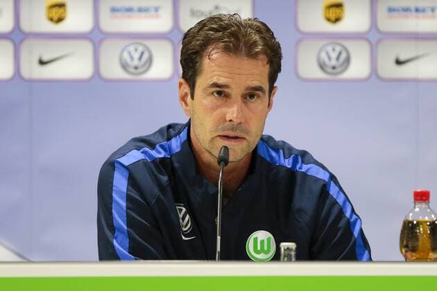Ralf Kellermann (Trainer, coach, manager Wolfsburg) Porträt, Portrait Pressekonferenz, Presserunde, PK, press conference PK Pressekonferenz Fussball, UEFA Women s Champions League, Abschlusstraining VfL Wolfsburg, xtgx