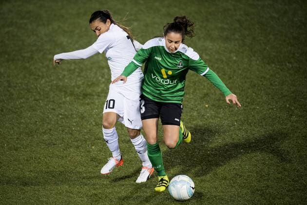 Fußball, Damen, CL, FC Rosengarden - Breidablik Kopavogur 161012 Rosengards Marta Viera Da Silva und Breidabliks Arna Dis Arnthorsdottir Damen Champions League FC Rosengard vs UBK Breidablik 12 oktober 2016 in Malmö.  Copyright: PETTERxARVIDSON BB161012PA015