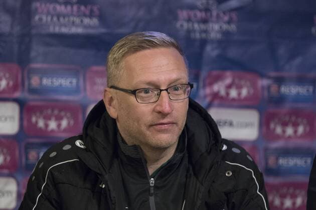 Fußball, Damen, CL, FC Rosengarden - Breidablik Kopavogur Coach Porsteinn Hallorsson - Fussball Champion League, Damen Frauenfussball - FC Rosengard - Breidablik Kopavogur -  ChristerThorell IBL