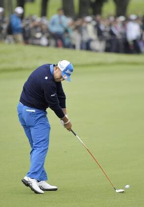 Golf: Matsuyama in tie for 15th after Japan Open 1st round Hideki Matsuyama hits his second shot on the 17th hole during the first round of the Japan Open at Sayama Golf Club in Iruma, Saitama Prefecture, on Oct. 13, 2016. Matsuyama shot a 1-over 71 to tie for 15th place. 
