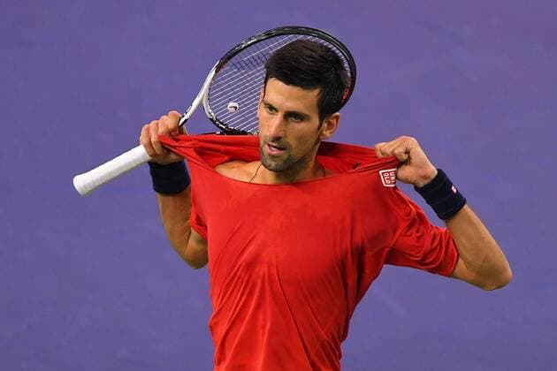 Roberto Bautista Agut (Esp) defeated Novak Djokovic (Ser) tearing his shirt TENNIS : Shanghai Rolex Masters 2016 - 15 10 2016 PANORAMIC 