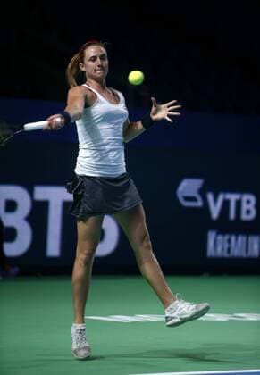 RUSSIAN FEDERATION. Moscow. 15 oct.2016. complex OLympic (Indoore stadium). XXVII Anniversary International tennis tournament VTB Kremlin Cup 2016. Women, Singles. PERVUSHINA Olesya (RUS) vs PODORSKA Nadia (ARG). PODORSKA Nadia (ARG). 