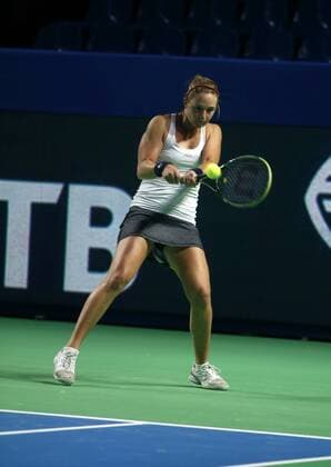 RUSSIAN FEDERATION. Moscow. 15 oct.2016. complex OLympic (Indoore stadium). XXVII Anniversary International tennis tournament VTB Kremlin Cup 2016. Women, Singles. PERVUSHINA Olesya (RUS) vs PODORSKA Nadia (ARG). PODORSKA Nadia (ARG). 
