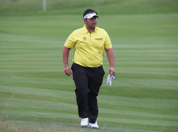 October 16, 2016 - London, London, United Kingdom - Kiradech Aphibarnrat (THA).during The British Masters 2016 supported by SkySports Round One at The Grove Golf Course on October 14, 2016 in Watford, England. Golf - British Masters Round One  - ZUMAn230