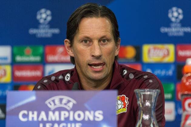 Roger Schmidt (Trainer, Bayer 04 Leverkusen), Pressekonferenz Bayer 04 Leverkusen, Fussball, UEFA Champions League, 17.10.2016, Leverkusen Copyright: xDeutzmannx xEibner-Pressefotox EP_cdn