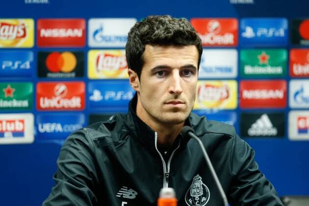 Porto s defender Ivan Marcano pictured during a press conference PK Pressekonferenz of Portugese first division soccer team FC Porto in Brugge, Monday 17 October 2016. Club Brugge and FC Porto are preparing for the third game in the UEFA Champions League competition tomorrow. BRUNOxFAHY  x04959276x