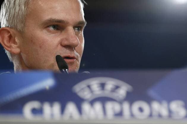 Legia Warsaw s head coach, Jacek Magiera during a press conference PK Pressekonferenz held at Santiago Bernabeu stadium in Madrid, Spain on 17 October 2016. Real Madrid will face Legia Warsaw at Santiago Bernabeu stadium in Madrid in a Champions League match on 18 October. Legia Warsaw s press conference !ACHTUNG: NUR REDAKTIONELLE NUTZUNG!  REA01 20161017-636123277502415065