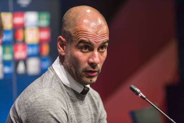SPAIN - Oct,18th: Pep Guardiola during the press conference PK Pressekonferenz before the match between FC FC Barcelona Barca - Manchester City, for the round 1 of the Champions League, played at Camp Nou Stadium on 18th Oct 2016 in Barcelona, Spain.  xCordonxPressx xSPAINx-PressxConferencex-xFCxBarcelonax-xManchesterxCityx-xxChampionsxLeaguex-x2016 17x