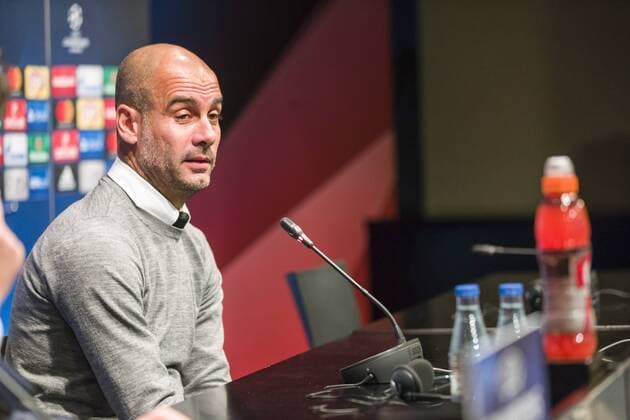 SPAIN - Oct,18th: Pep Guardiola during the press conference PK Pressekonferenz before the match between FC FC Barcelona Barca - Manchester City, for the round 1 of the Champions League, played at Camp Nou Stadium on 18th Oct 2016 in Barcelona, Spain.  xCordonxPressx xSPAINx-PressxConferencex-xFCxBarcelonax-xManchesterxCityx-xxChampionsxLeaguex-x2016 17x